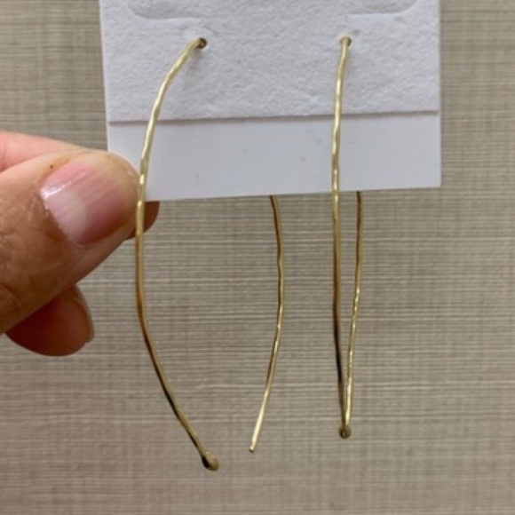 ADORNIA Gold Sterling Silver Pull Thru Earnings - Picture 6 of 8